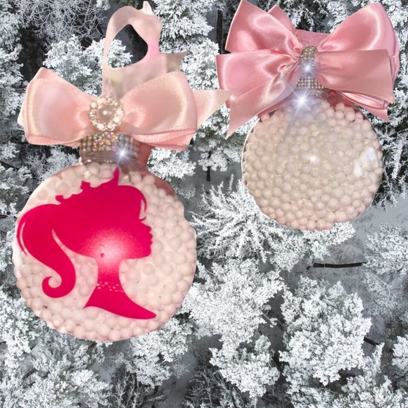 Christmas Ornament Set 4, Custom Ornaments, Barbie Inspired Gift, Personalized - Picture 15 of 16
